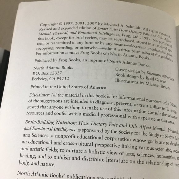 Brain Building Nutrition book by Dr. Michael Scmidt - Picture 5 of 8